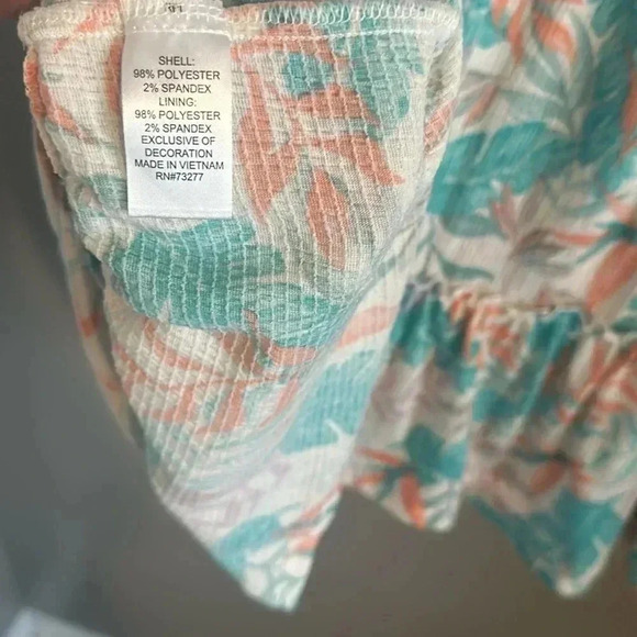 SO Juniors Tiered Tie Back Tropical Vacation Dress - Picture 5 of 5